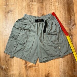 Angel's Kiss Army Green Shorts Womens Wide High Rise Belted Casual Beachy size M